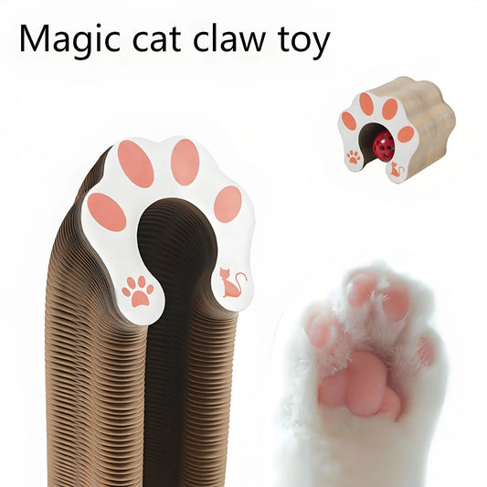 Cat Scratching Board with Bell – Corrugated Paper Toy, Durable Scratch Pad for Cats, Interactive Play & Stress Relief