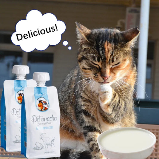 New Cat Snacks Saanen Natural Goat Milk Puppy Kitten Food Nutritious Calcium Supplementation Softening Hair Pet Dog Food Snacks